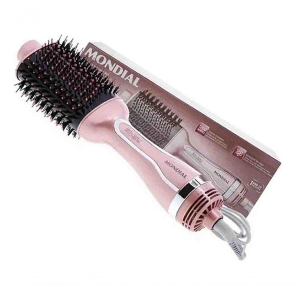 Miniatura Escova Secadora Mondial Cerâmica íons Magic C/ Garantia 110v / Rosa