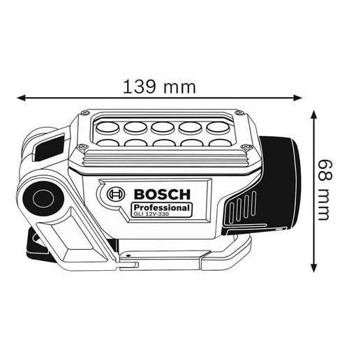 Miniatura Lanterna Bosch 12V Gli 12V-330 Sem Bateria