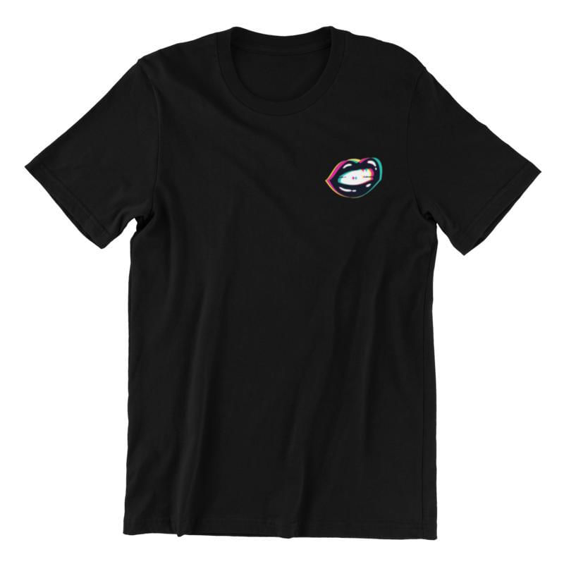 Miniatura Camisa Feminina Tumblr Boca Em Neon