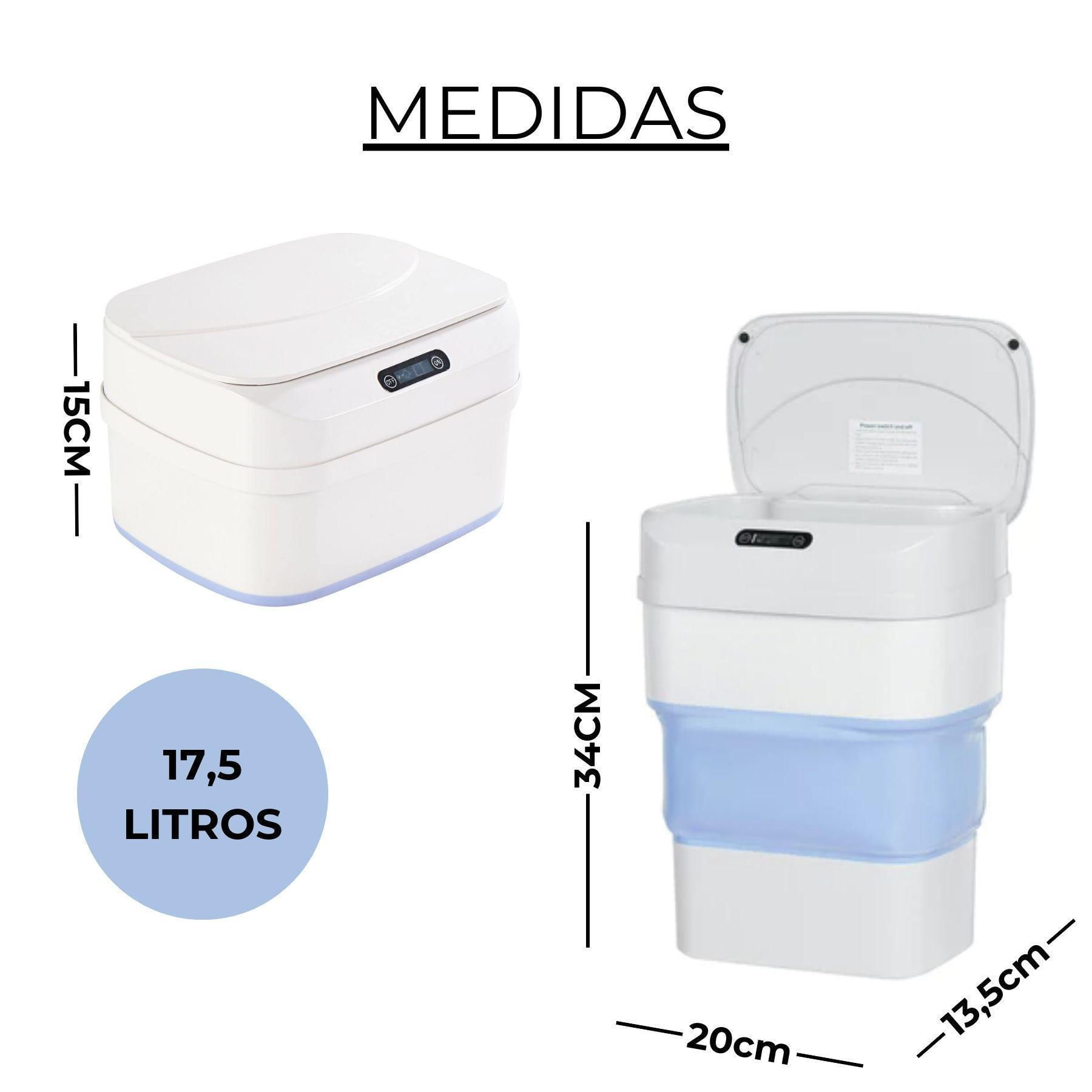 Miniatura Lixeira Inteligente Sensor Proximidade 17,5L Rosa Envio Já