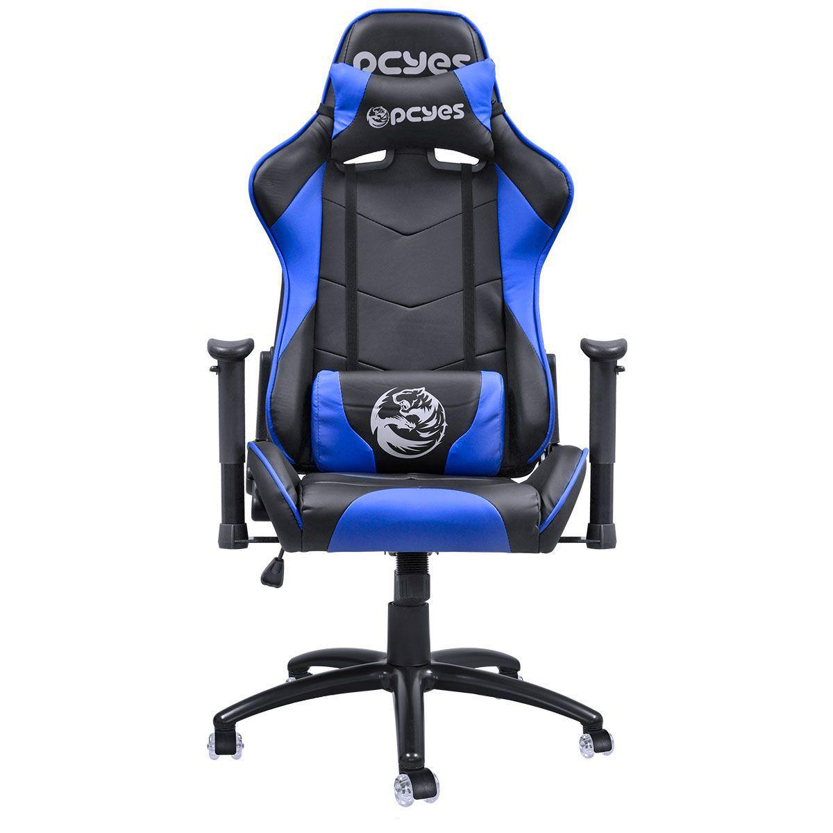 Miniatura Cadeira Gamer Mad Racer V8 Azul Com Rodas Em Gel
