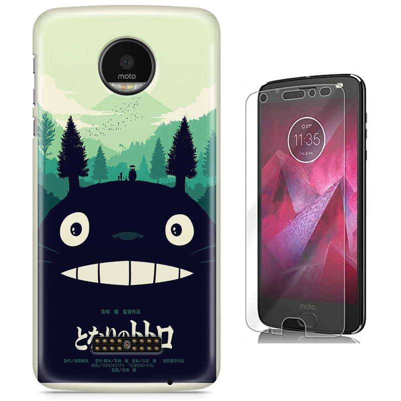 Miniatura Kit Capa   Moto Z2 Play Totoro E Pelicula