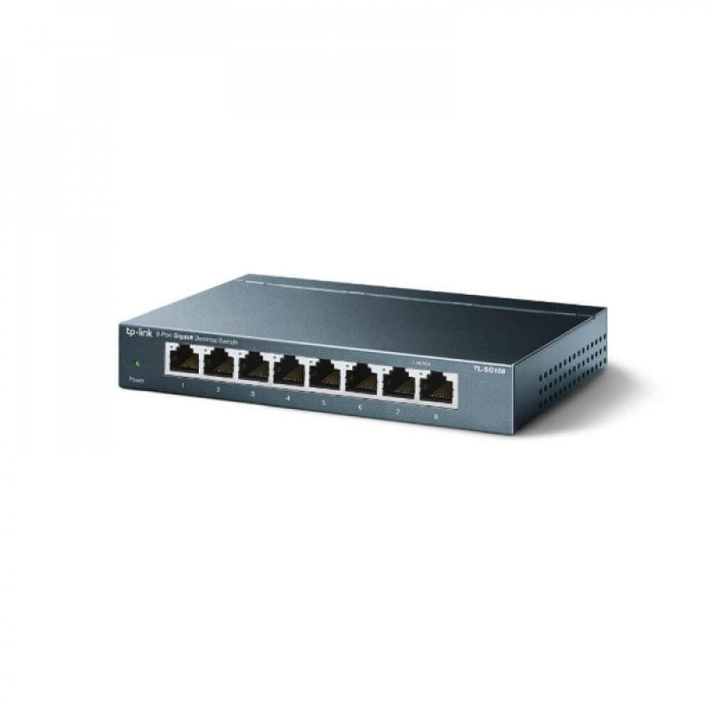 Miniatura Switch Tl-sg108 8 Portas Tp-link Acinzentado
