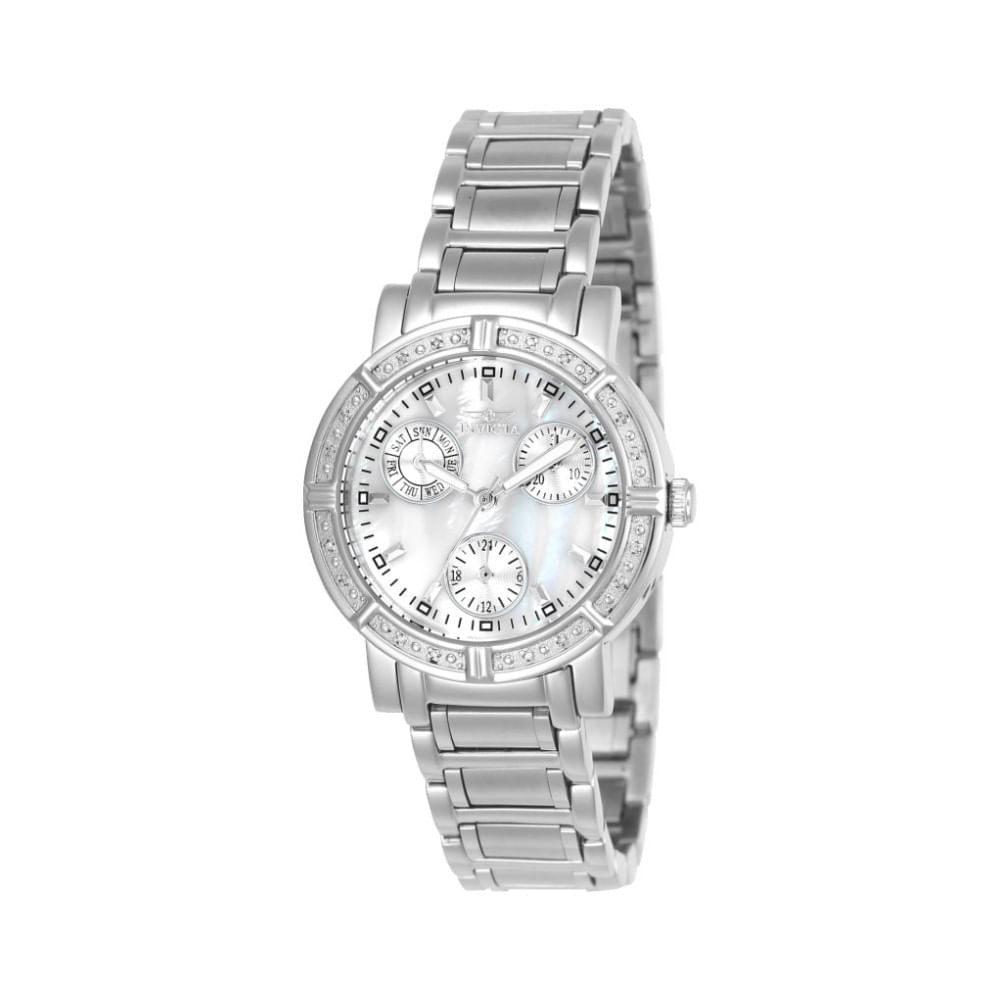 Miniatura Relgio feminino Wildflower 0,07 quilates com diamante e mostrador em madreprola - 33 mm. Ao 4718, Invicta