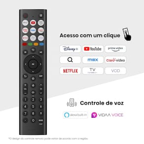 Smart TV 65” 4K UHD Hisense QLED 65Q6QV HDR10 Dolby Atmos Vidaa U9 Preta