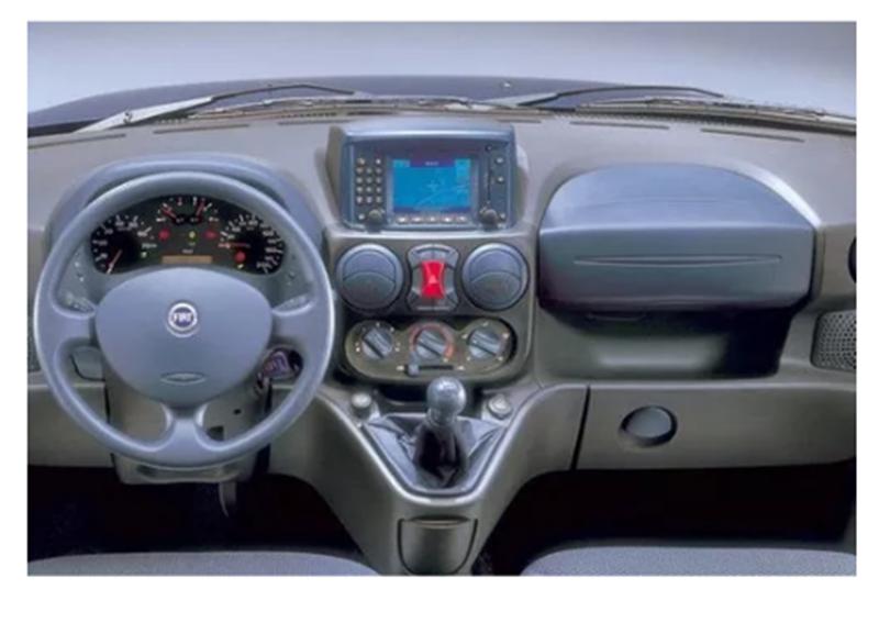 Miniatura Moldura Som / Dvd 2 Din Fiat Doblo Cinza