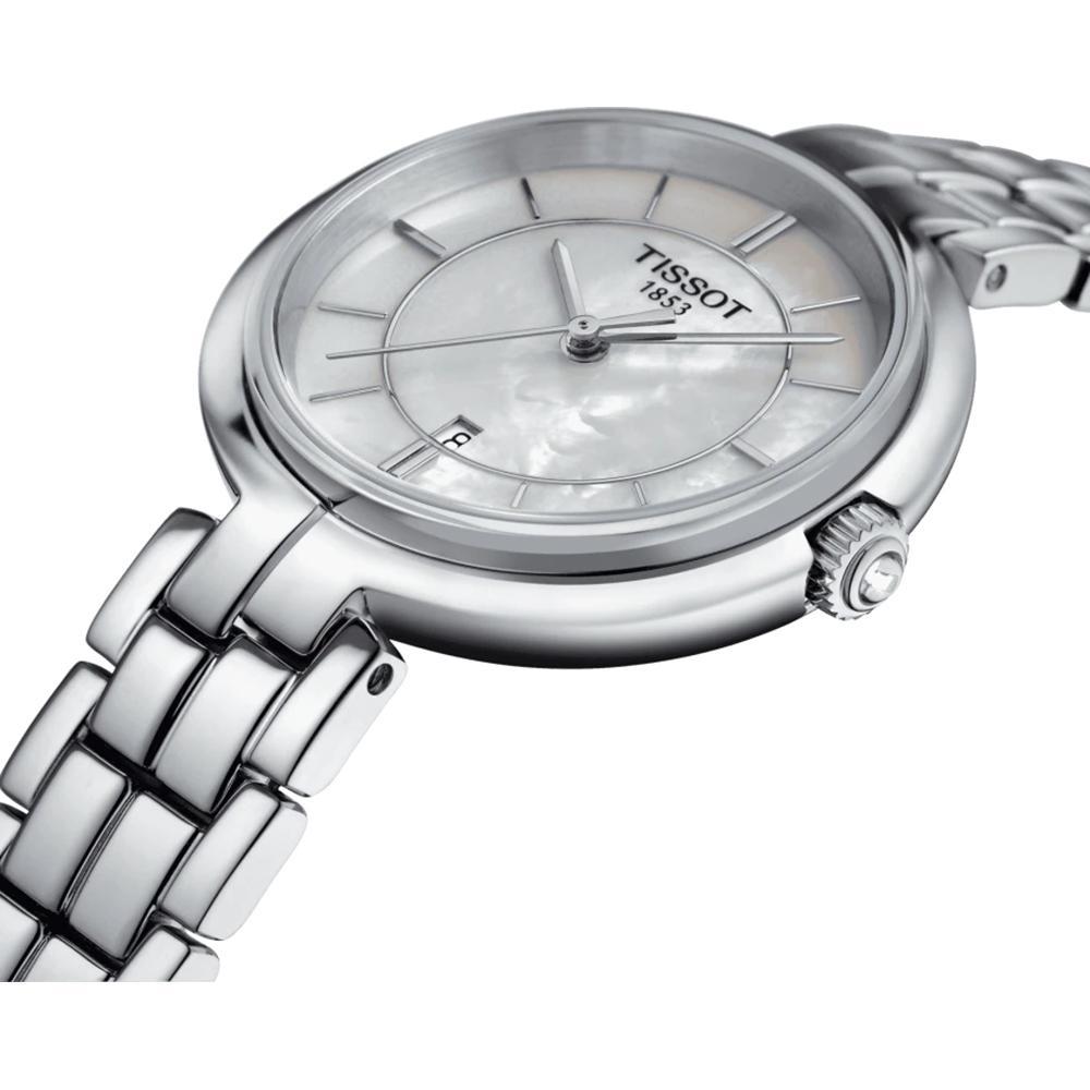 Miniatura Relógio Feminino Tissot T-Lady Flamingo Analógico Prata