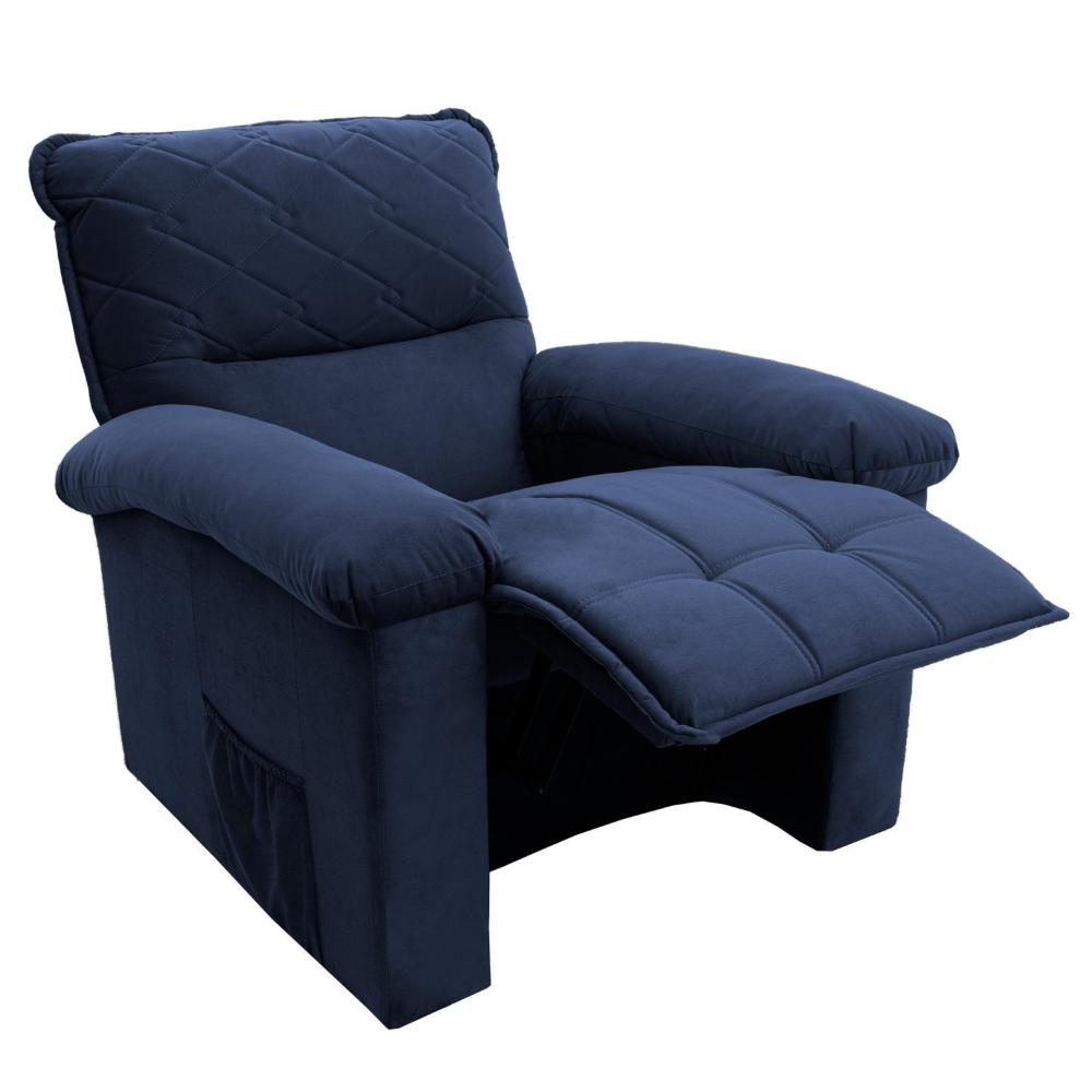 Miniatura Poltrona Retrátil Reclinável 1 Lugar Gavea Hellen Estofados Azul