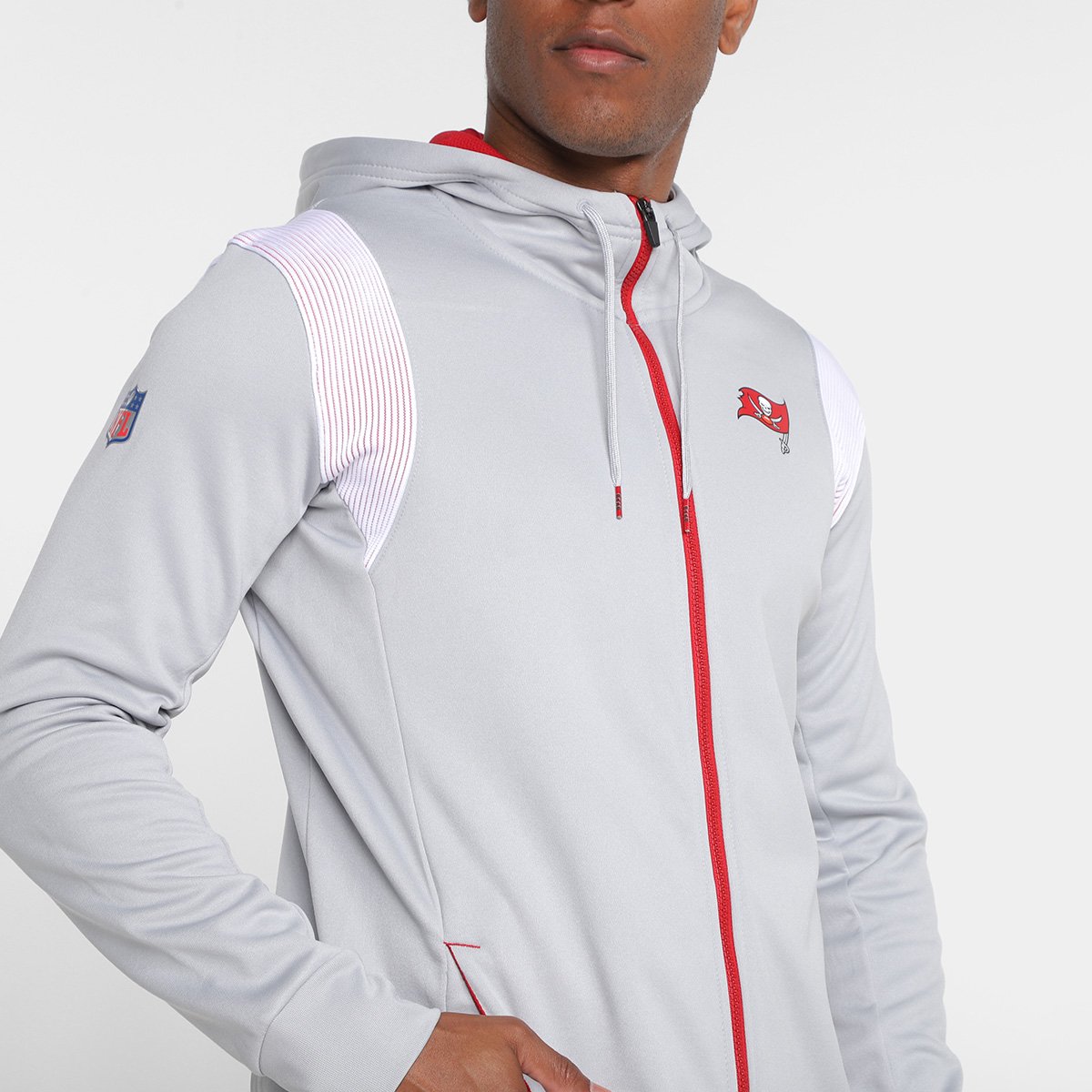 Miniatura Jaqueta Nike NFL Tampa Bay Buccaneers Masculina Cinza - P