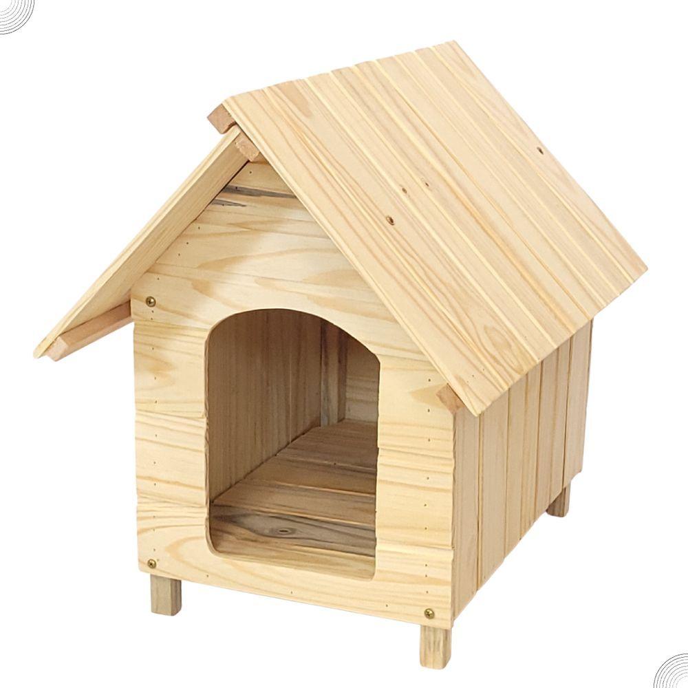 Miniatura Casinha De Cachorro De Madeira Sem Pintura Simples Extra Grande N5