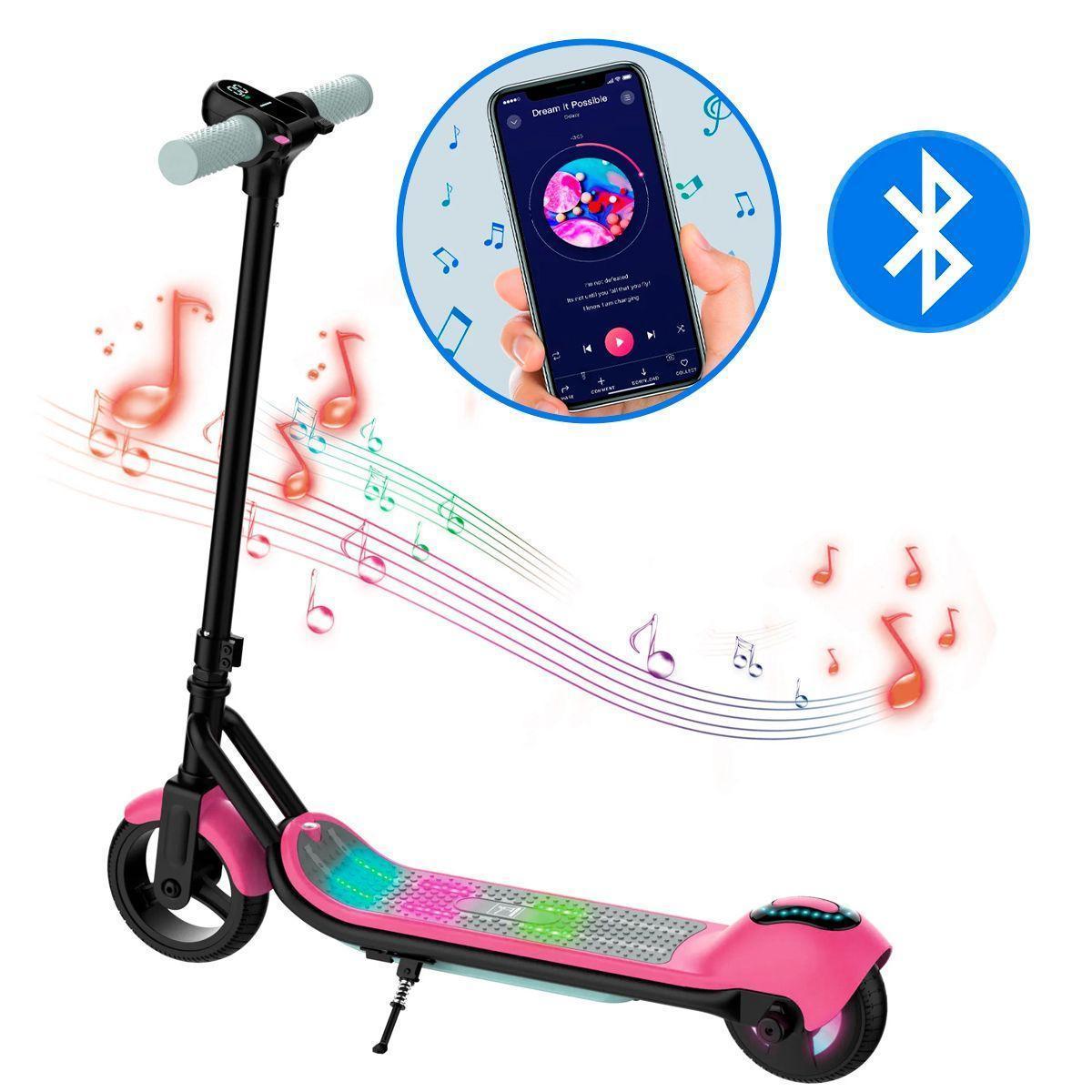 Miniatura Patinete Elétrico Infantil Portátil Bluetooth Led Brinovar