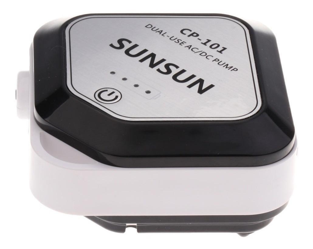 Miniatura Compressor De Ar Com Bateria Sunsun Cp-101 - 1,5 L/M Bivolt