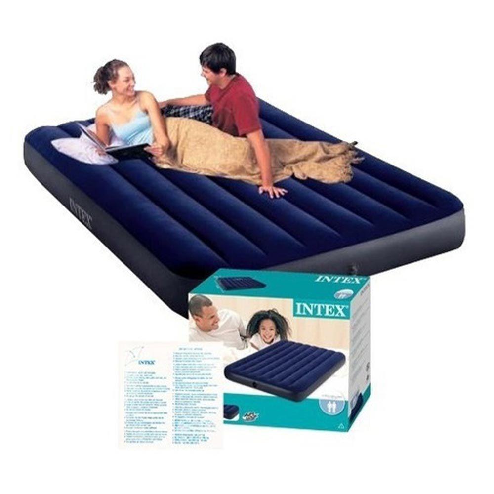 Miniatura Colchão Casal Inflável Intex Resistente Camping Viagem 68758