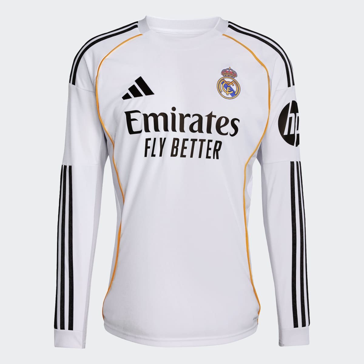 Miniatura Camisa Real Madrid Manga Longa Home 25/26 s/n Torcedor Adidas Masculina Branco - G