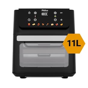 Miniatura Fritadeira Elétrica Air Fryer Philco Oven PAF11B 11L Porta Removível - Preta 110V