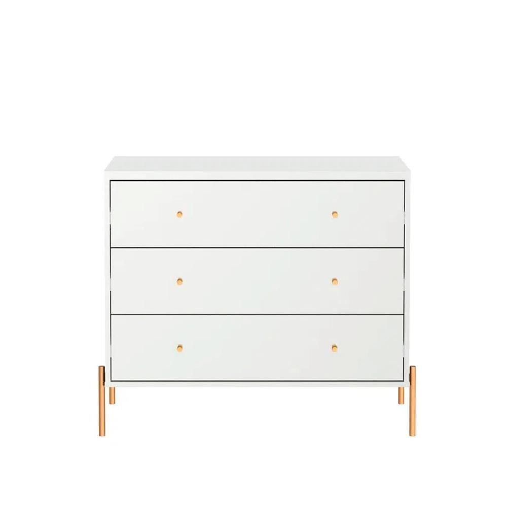 Miniatura Cômoda 3 Gavetas Jasper Branco 94cm