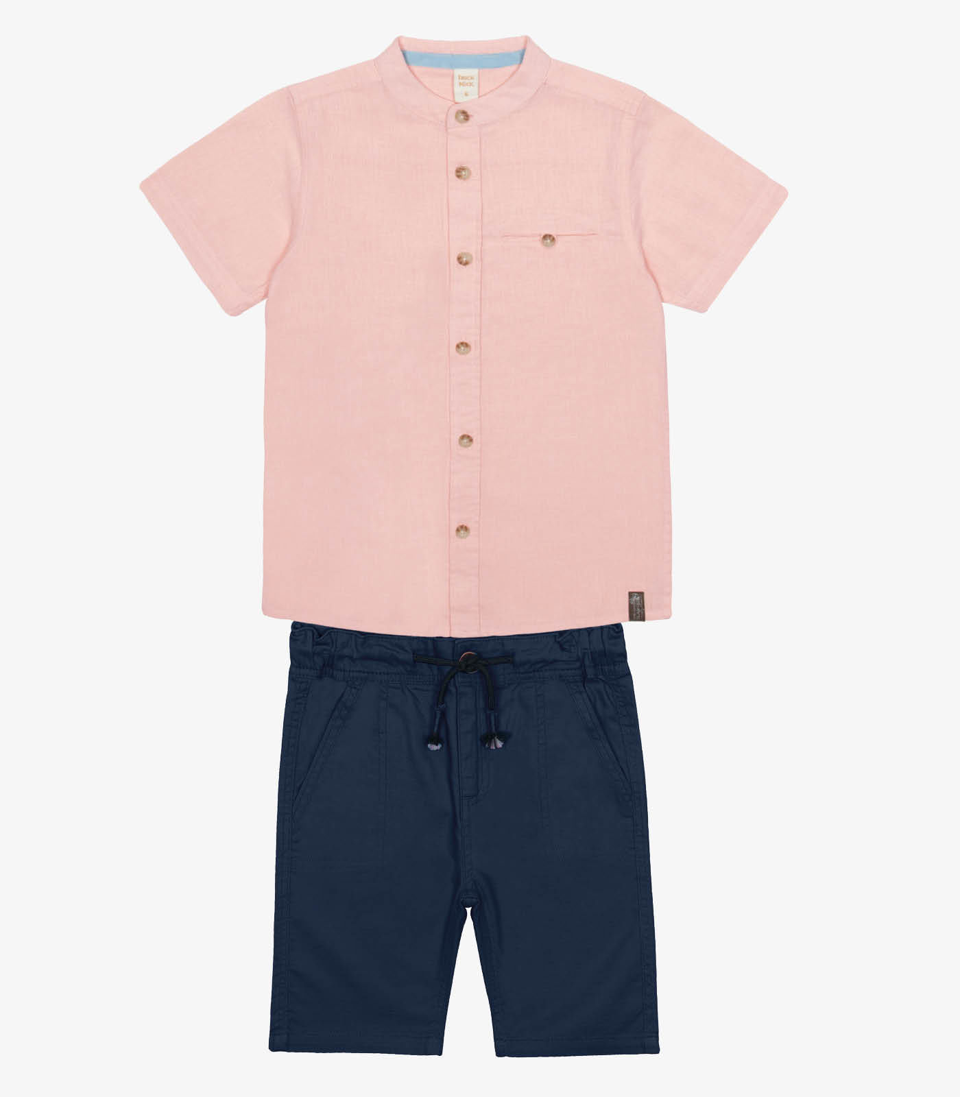 Conjunto Menino Camisa Com Bermuda Trick Nick Rosa 10