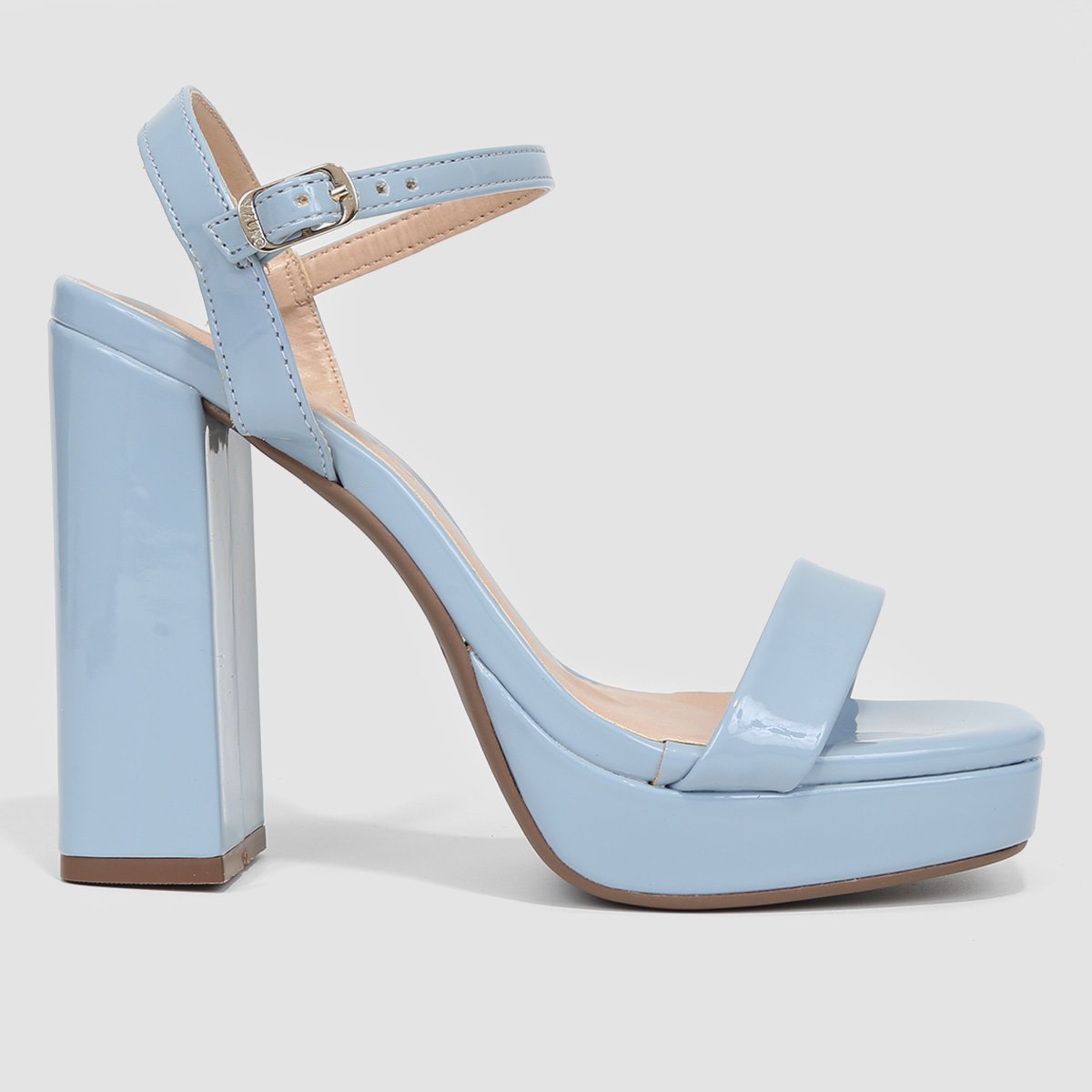 Miniatura Sandália Meia Pata Via Uno Salto Alto Feminina Azul - 34