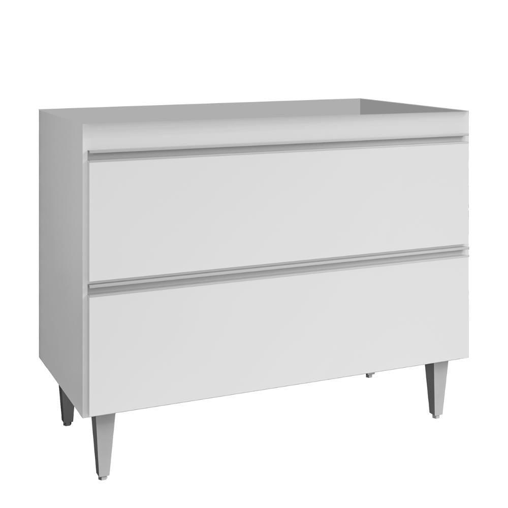 Miniatura Balcão De Cozinha Para Pia 100cm Sem Tampo Julia M24 Branco - Mpozenato