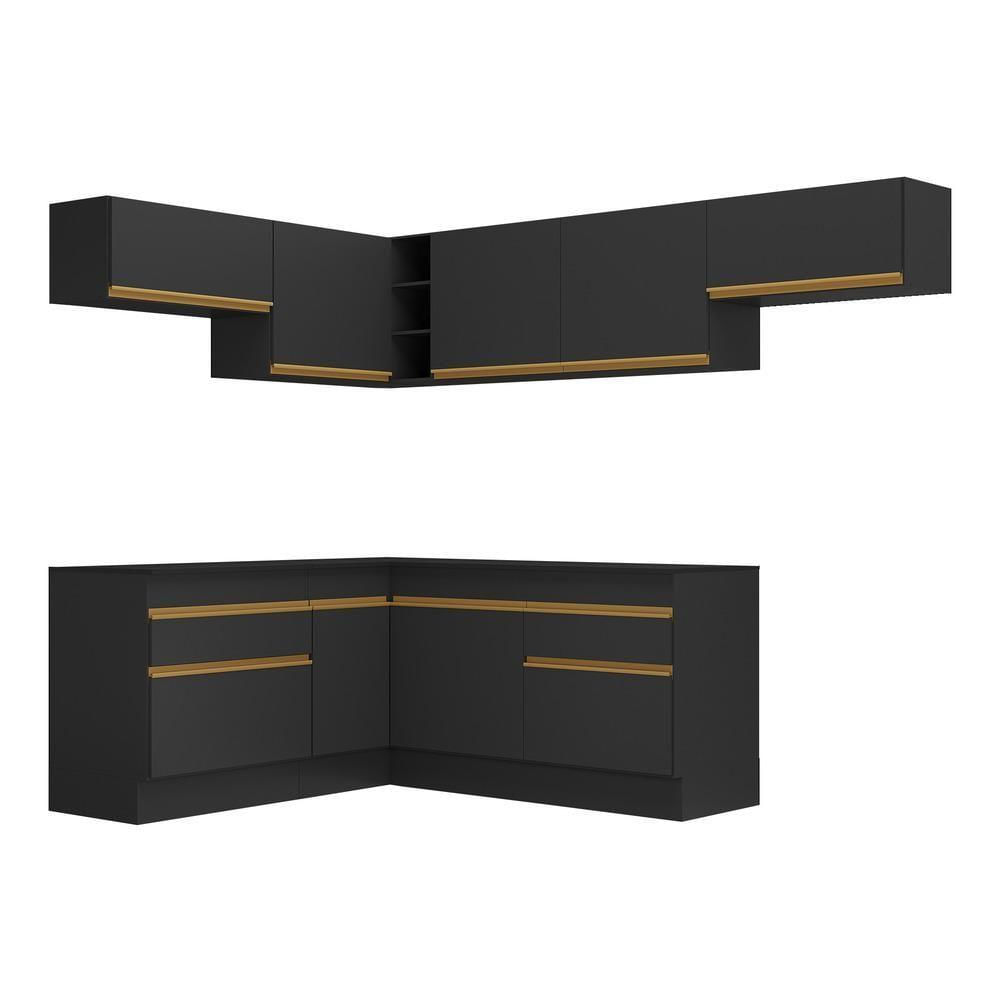 Miniatura Armário De Cozinha Completa De Canto V214 Dourado