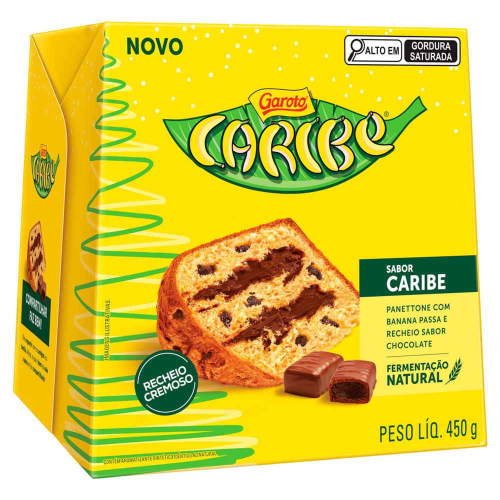 Miniatura Panettone Garoto Caribe 450g