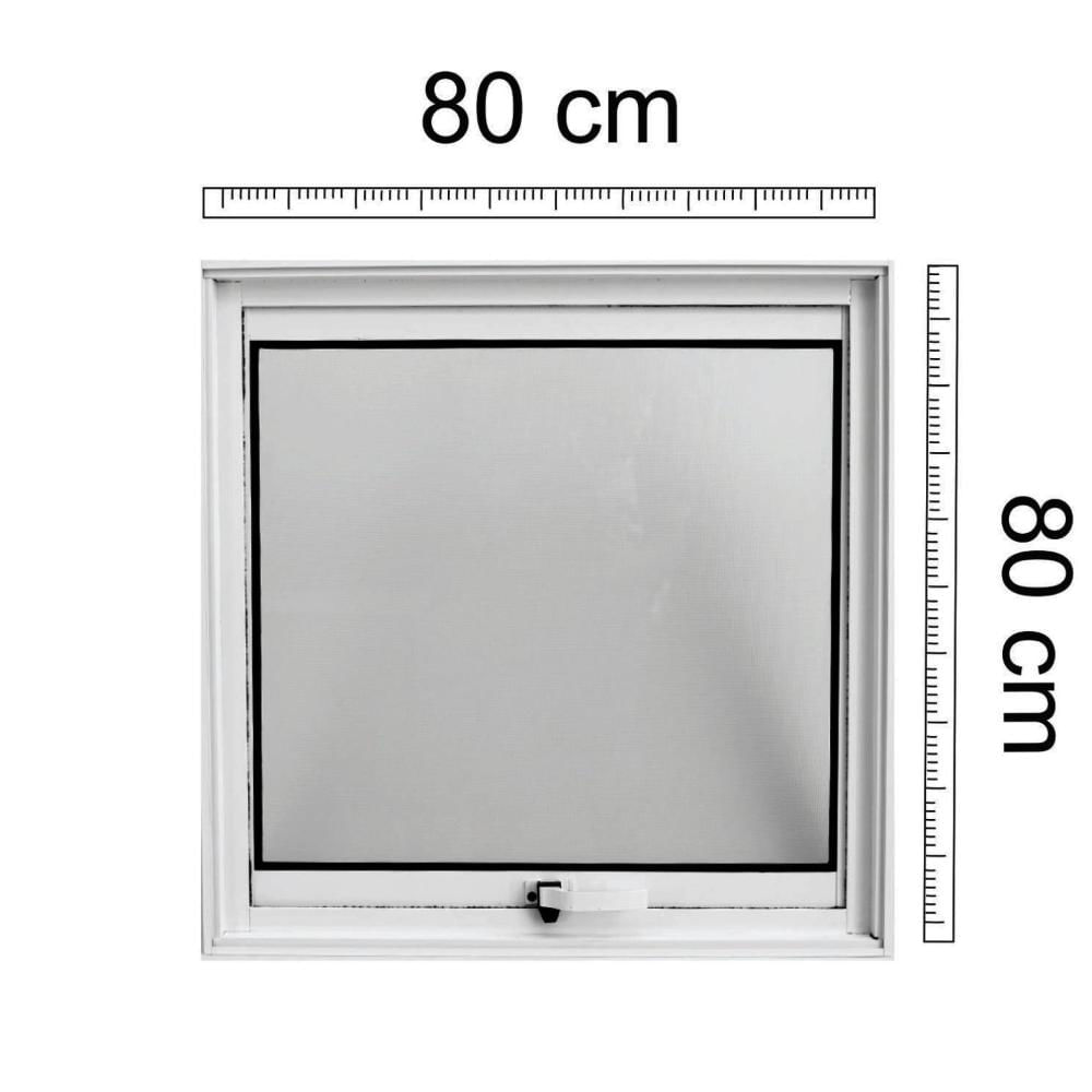 Miniatura Janela Alumínio Maxim Ar 80x80cm Natural Brilhante Lux Esquadrias Natural