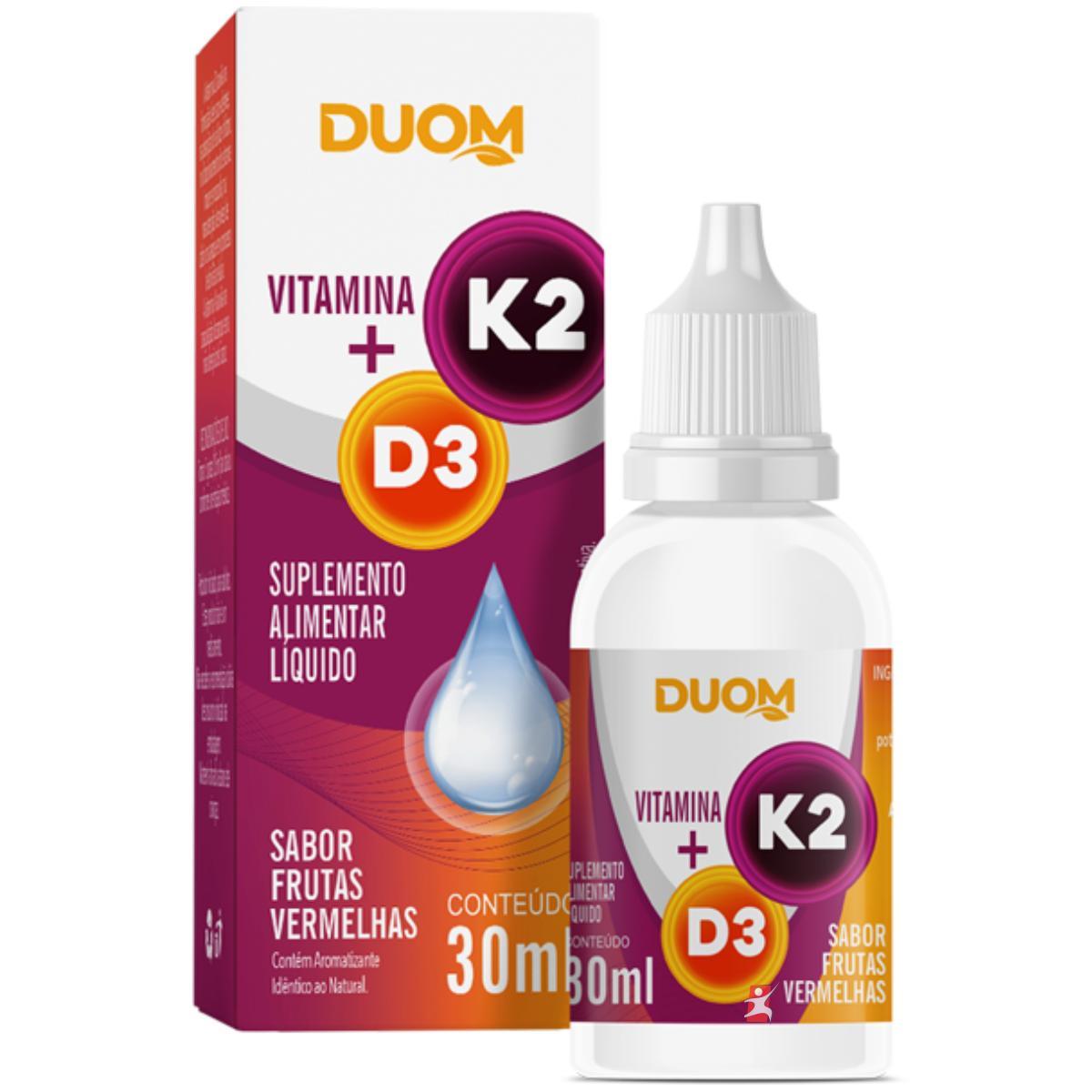 Miniatura Vitamina D3 + K2 Em Gotas 30 Ml Frutas Vermelhas - Duom