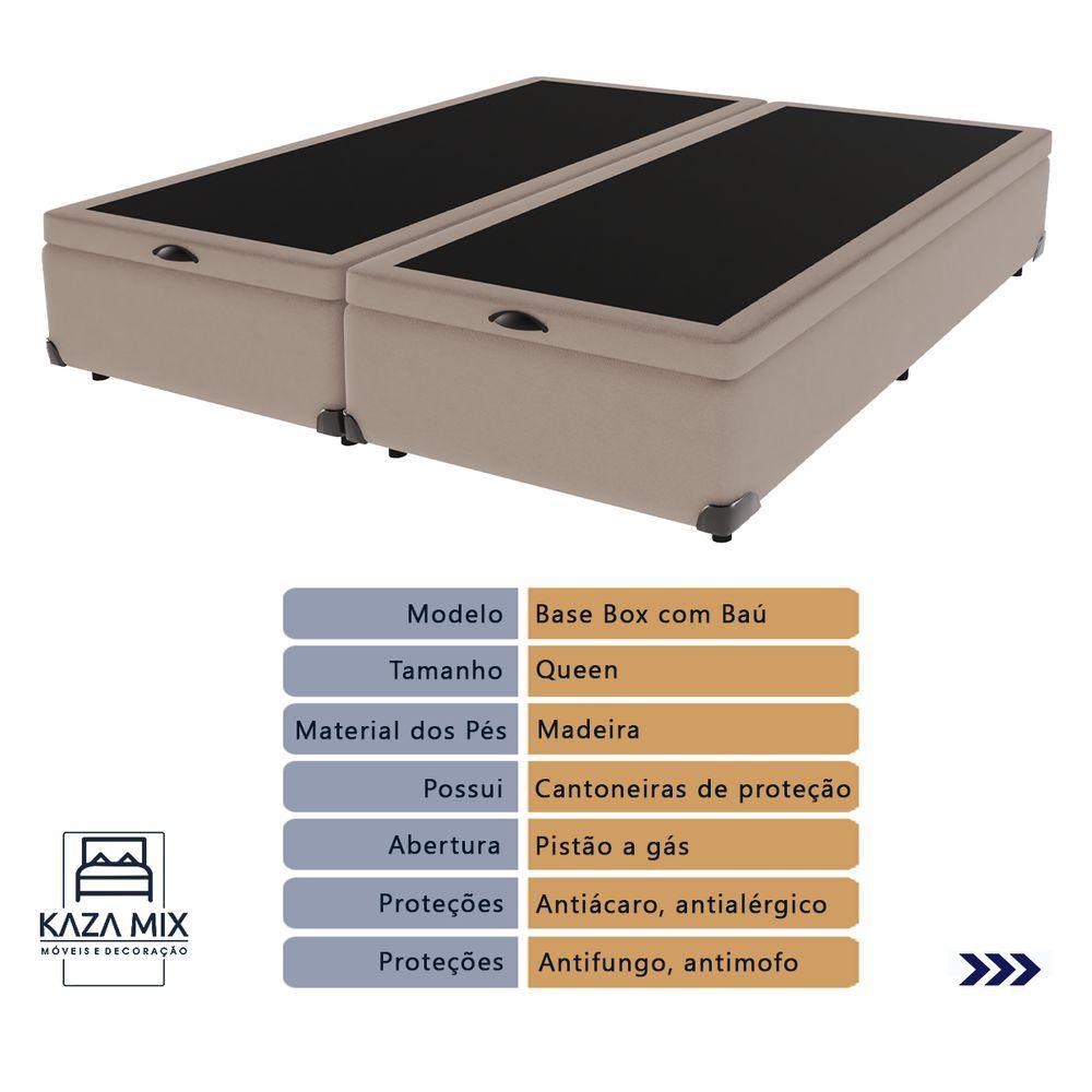 Miniatura Cama Box Baú Queen E Colchão Molas Ensacadas Berlim Probel