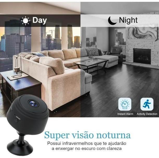 Miniatura Espiã Noturna Segurança Camera Pequena Inteligente