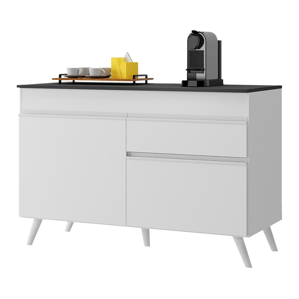 Miniatura Balcão Cozinha 120cm 2 Portas 1 Gaveta Veneza Multimóveis V3680 Branco