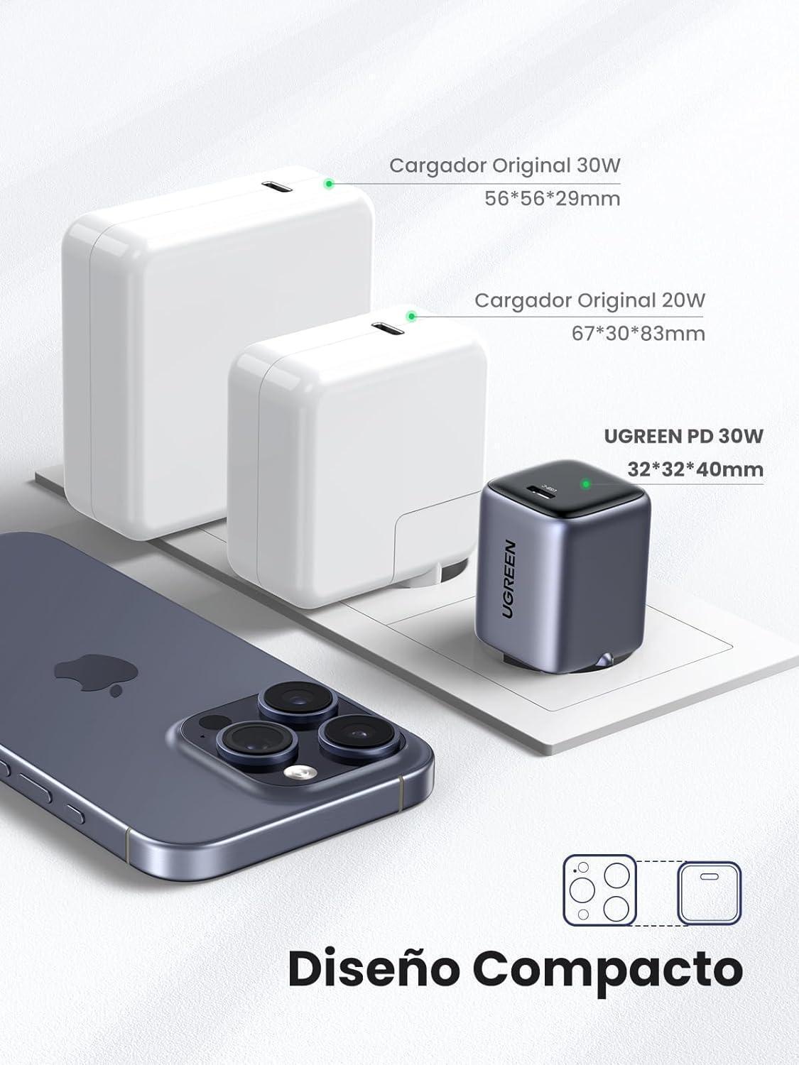 Miniatura Carregador Ugreen Nexode Mini 30W Gan