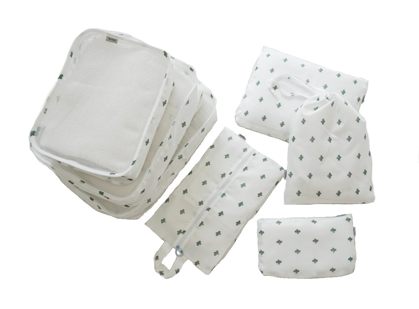 Miniatura Kit Organizador Para Mala De Viagem 7 Peças - Cactus