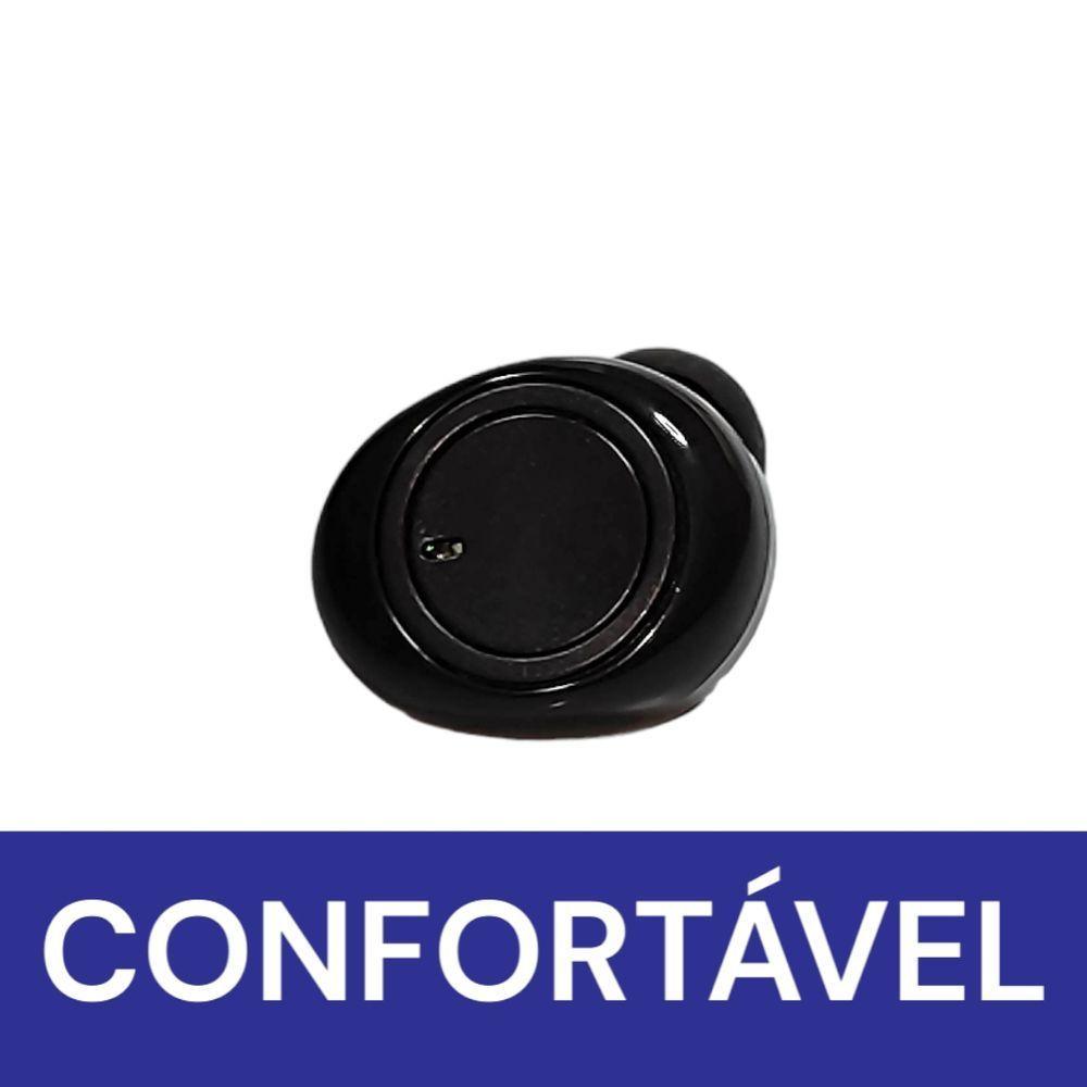 Miniatura Fone Wireless Preto Micro Ponto Qualidade Compatível Com Moto E6
