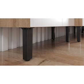 Cozinha Completa Itatiaia Jasmim com 11 Portas, 1 Gaveta, 11 Prateleiras e Nicho - 245cm de largura Branco/Cetim