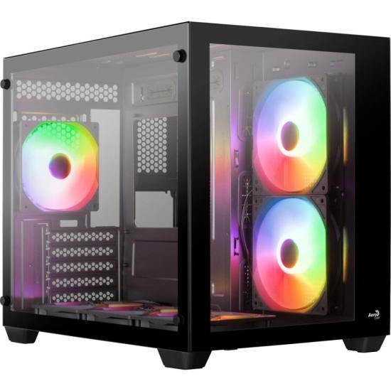Miniatura Gabinete Gamer Aerocool Dryft Preto Com 6 Fans Argb Lateral