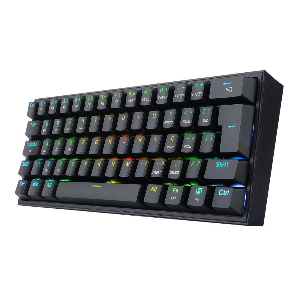 Miniatura Teclado Gamer Fizz Pro K616 Rgb Switch Brown - Preto