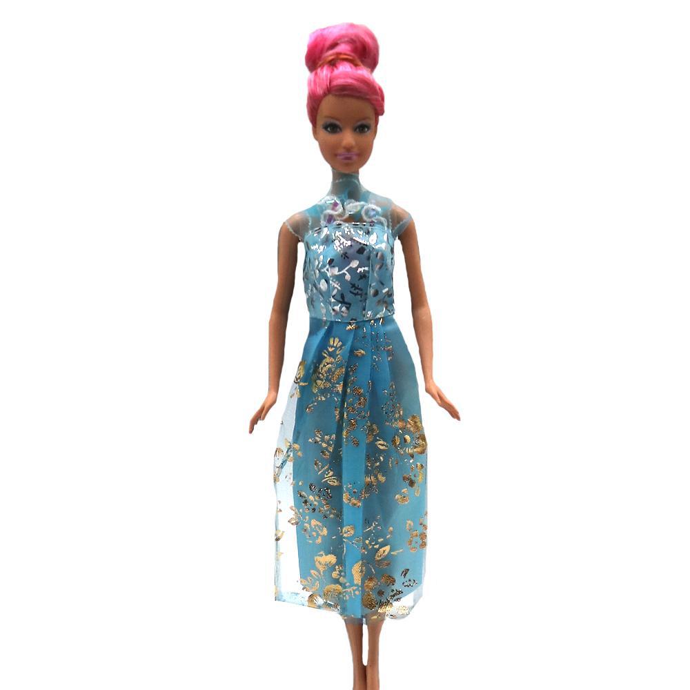 Miniatura Kit 12 Vestidos Boneca Barbie Vestido - 12 - Barbie