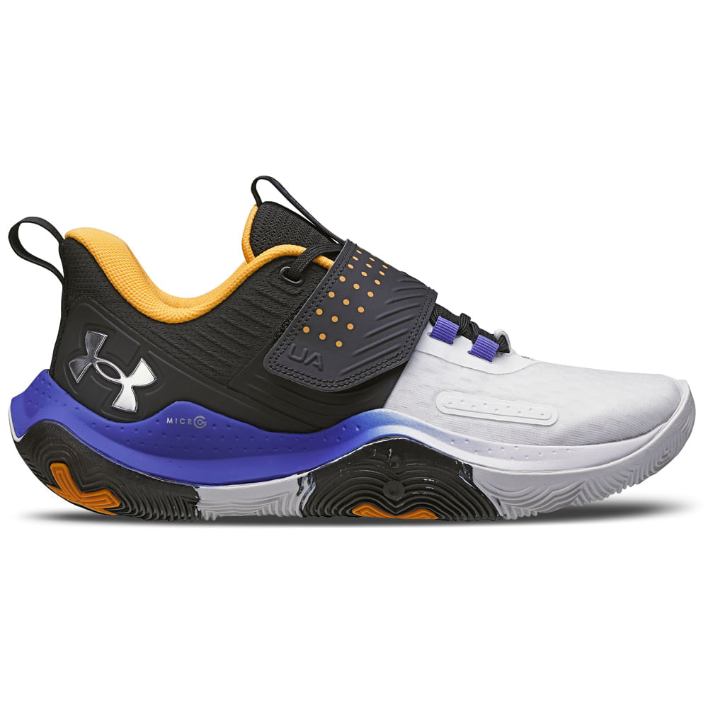 Miniatura Tênis de Basquete Masculino Under Armour Buzzer SE Branco - 45