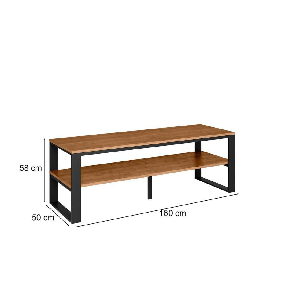 Miniatura Rack Para Tv Até 75 Polegadas Aparador Buffet Estilo Industrial Innovare Decorativo