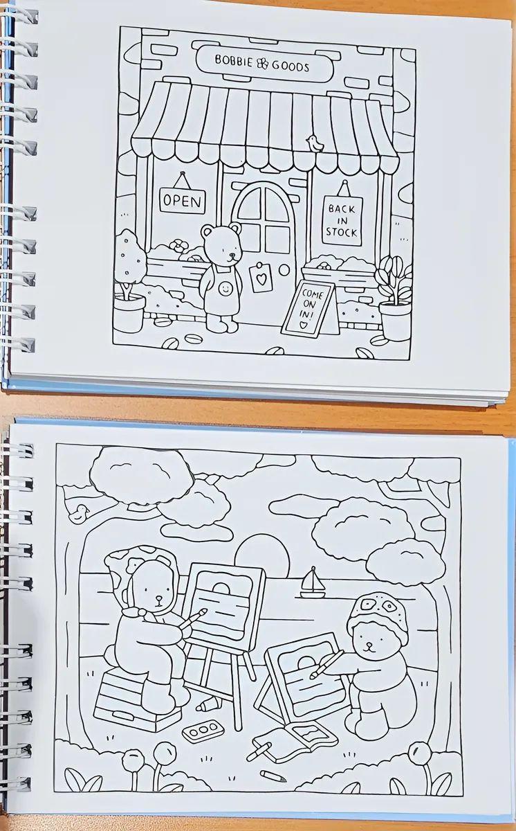 Livros De Colorir Bobbie Goods Caderno Capa Dura Antiestress