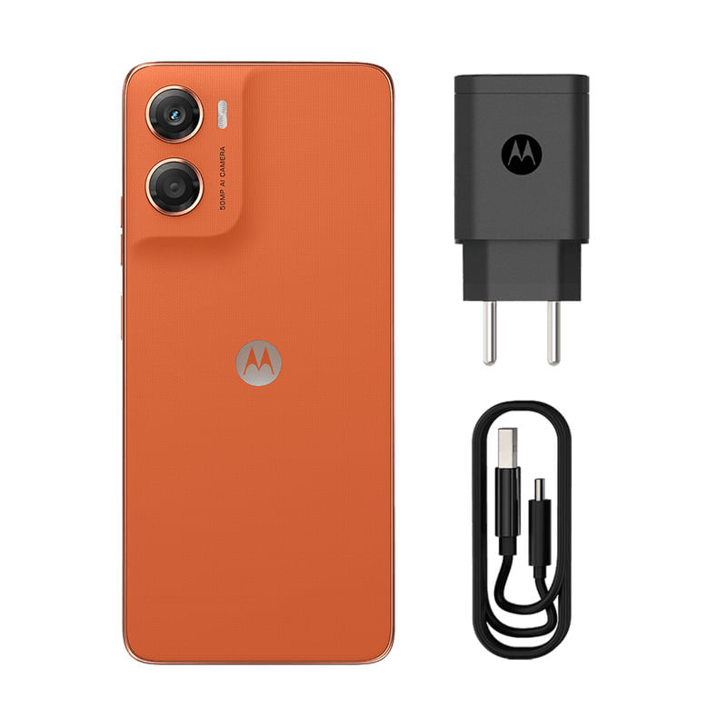 Miniatura Smartphone Motorola Moto G06 128GB - Laranja, 12GB (4GB RAM +8GB RAM Boost), Câmera 50MP e Tela 6,9"