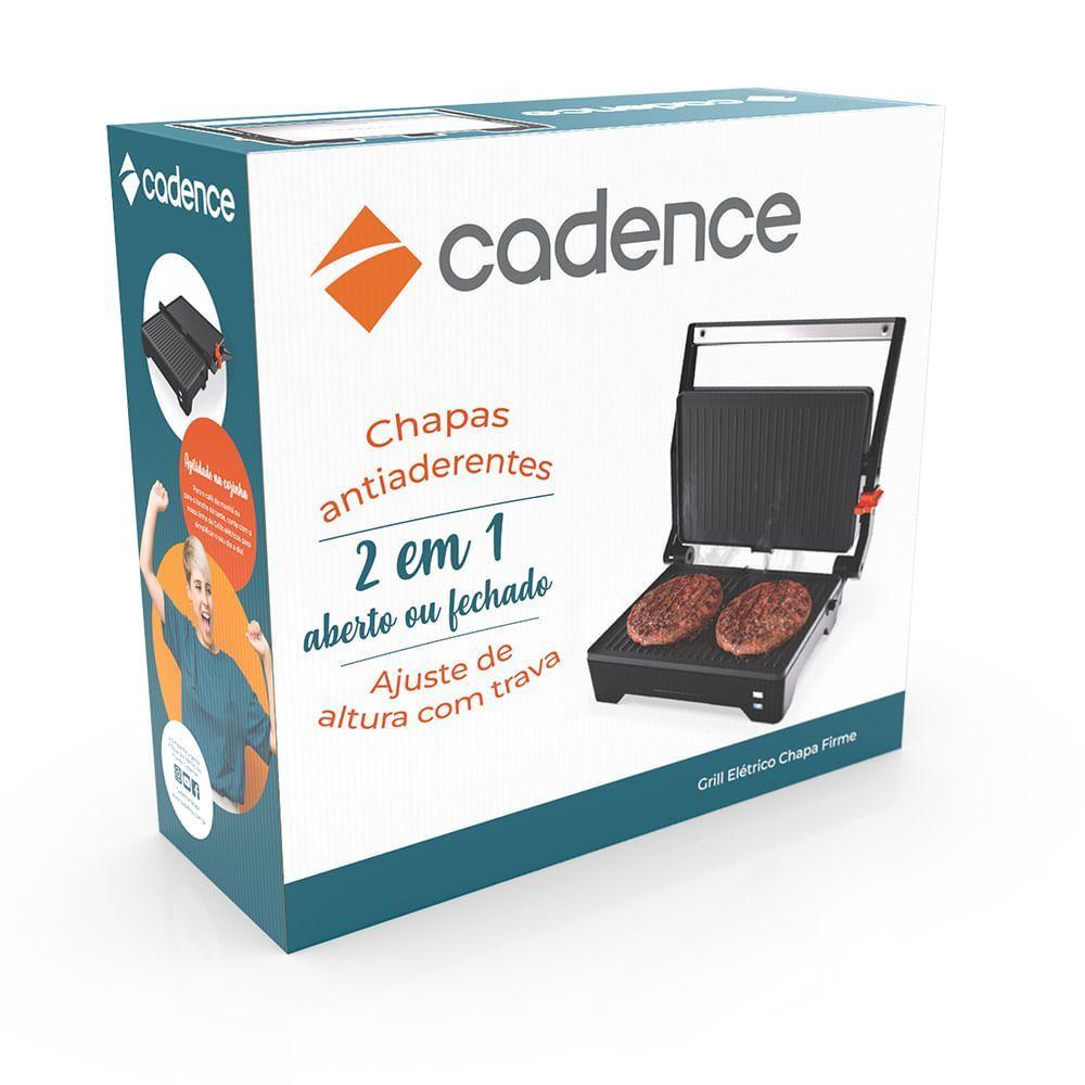 Grill Cadence Inox Chapa Firme 110V