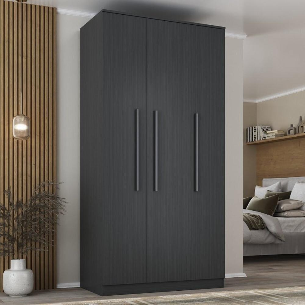 Quarto Juvenil Completo com Beliche e Sapateira Seul Espresso Móveis Grafite/Nogal