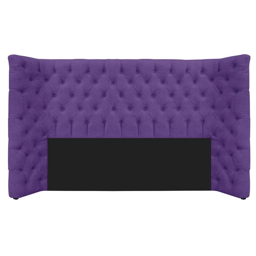 Miniatura Cabeceira Queen Everest P02 160 Cm Para Cama Box Corano - Amarena Móveis Roxo