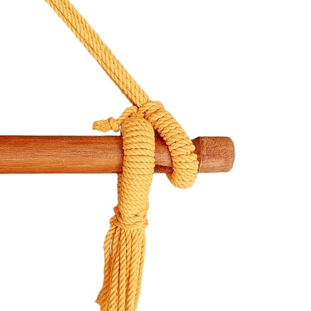 Miniatura Cadeira De Balanço Suspensa Rede De Teto Varias Cores amarela