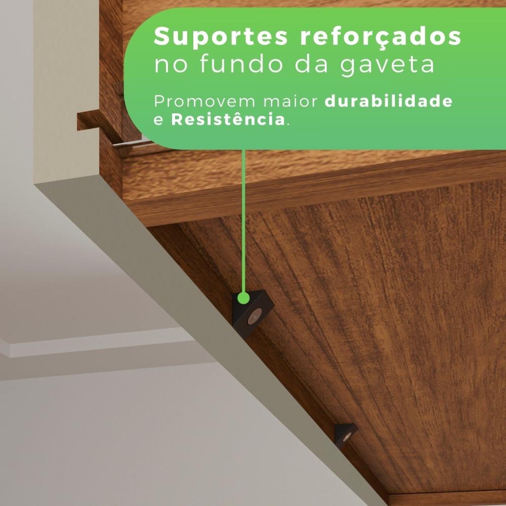Armário de Cozinha 6 Portas 2 Gavetas Adelle Yescasa Cinamomo/Off-White
