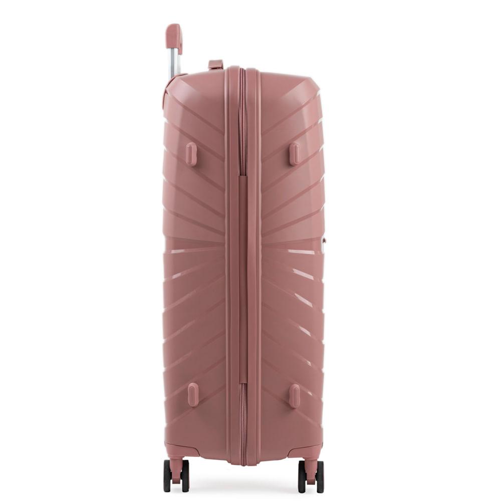 Mala de Viagem Grande 32 Kg Polipropileno 4 Rodas Rover Rose Rosé - G