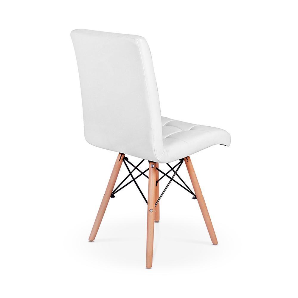 Miniatura Conjunto Mesa de Jantar Maitê 60cm Branca 2 Cadeiras Branca