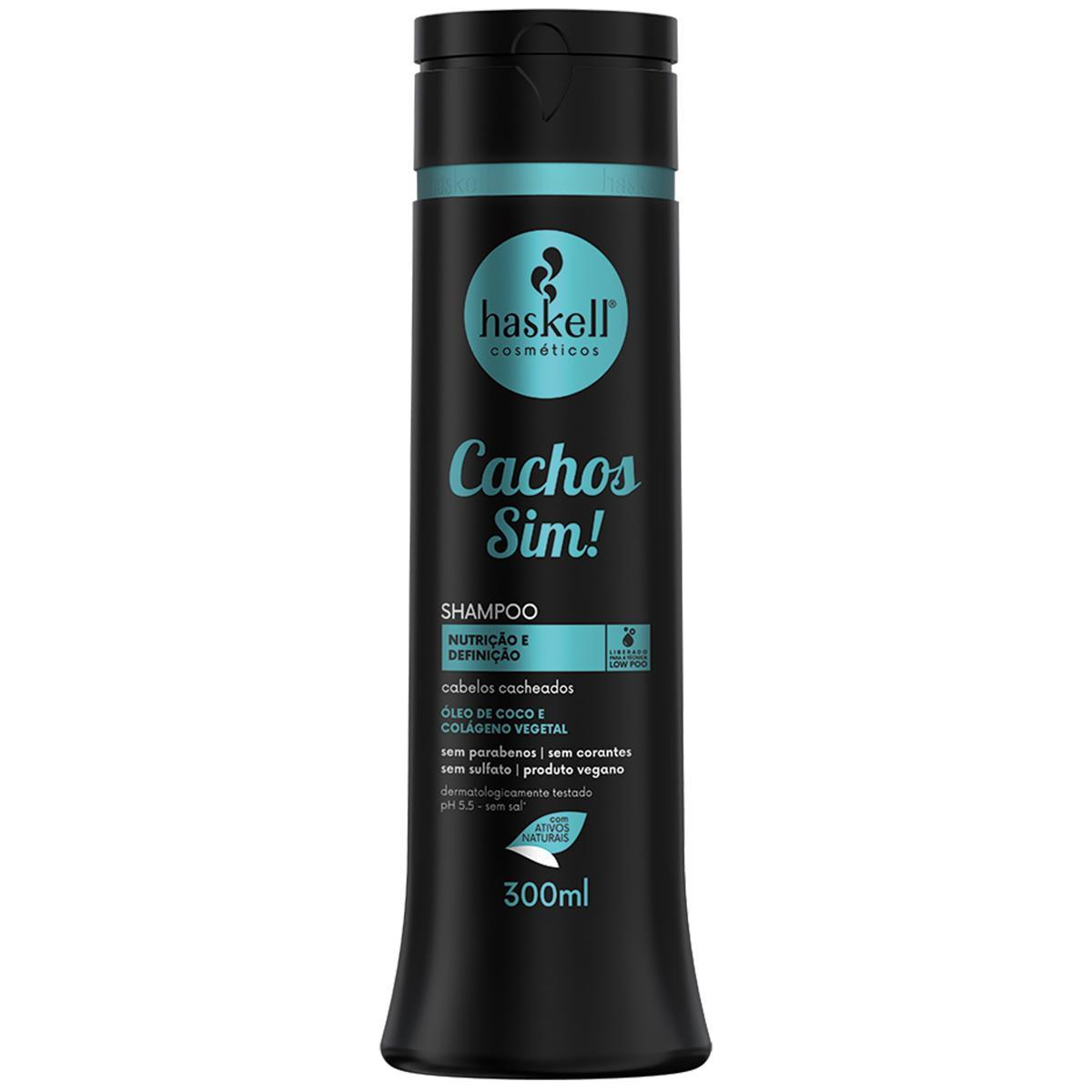 Miniatura Kit Shampoo Condicionador Máscara 300Ml Haskell Cachos Sim