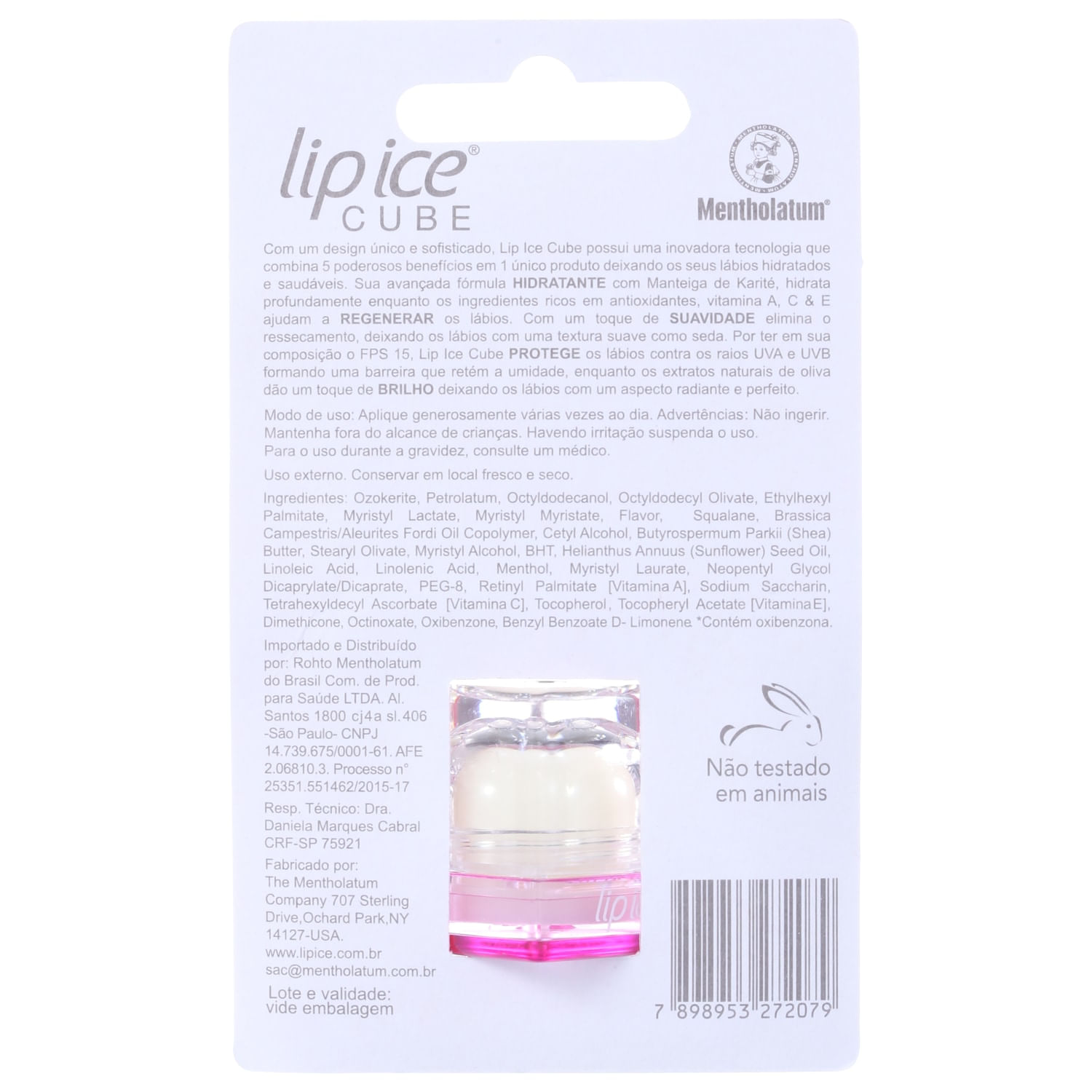 Miniatura Lip Ice Cube Romã & Blueberry Fps 15 - Protetor Labial 6,5g